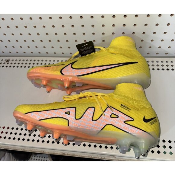 Nike Zoom Mercurial Superfly 9 Elite SG Pro AC Mens Soccer Cleats Size 13 Yellow - Picture 6 of 8